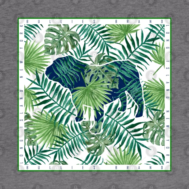 Bullies Brand Green Leaf Hawaiian Design by Bullies Brand